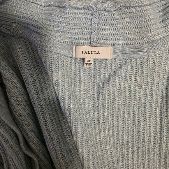 Talula Light Blue Ribbed Cardigan Sweater - Picture 2 of 3